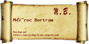Móroc Bertram névjegykártya